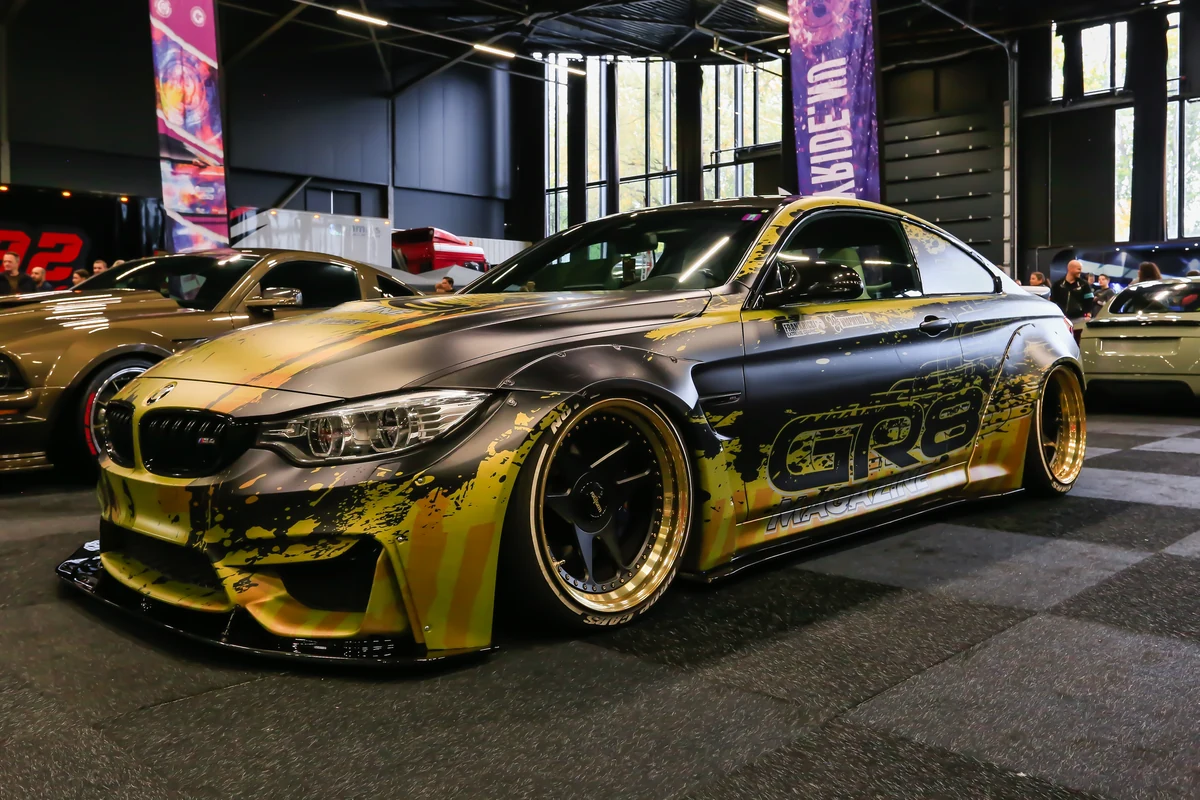 BMW M4 Liberty Walk GR8 Magazine custom livery — Frank Ricci Design × Wrap My Ride